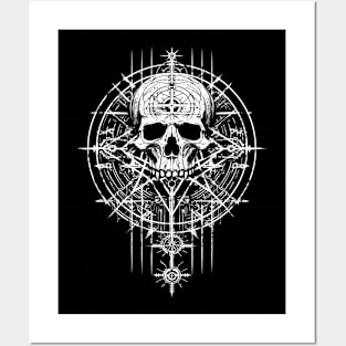 Gothic skull Posters and Art